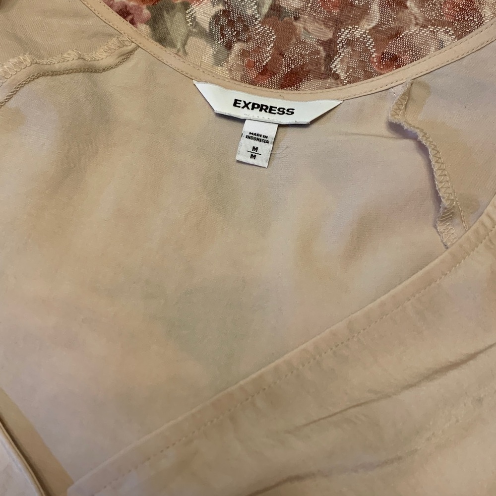 Elegant Cream and Tan Women's Tops - Picture 6 of 9